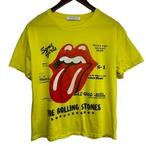 Daydreamer Rolling Stones 1978 Concert Tour Faculty & Crew Citron Yellow Sz XS